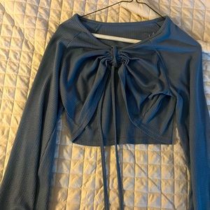 Blue crop top